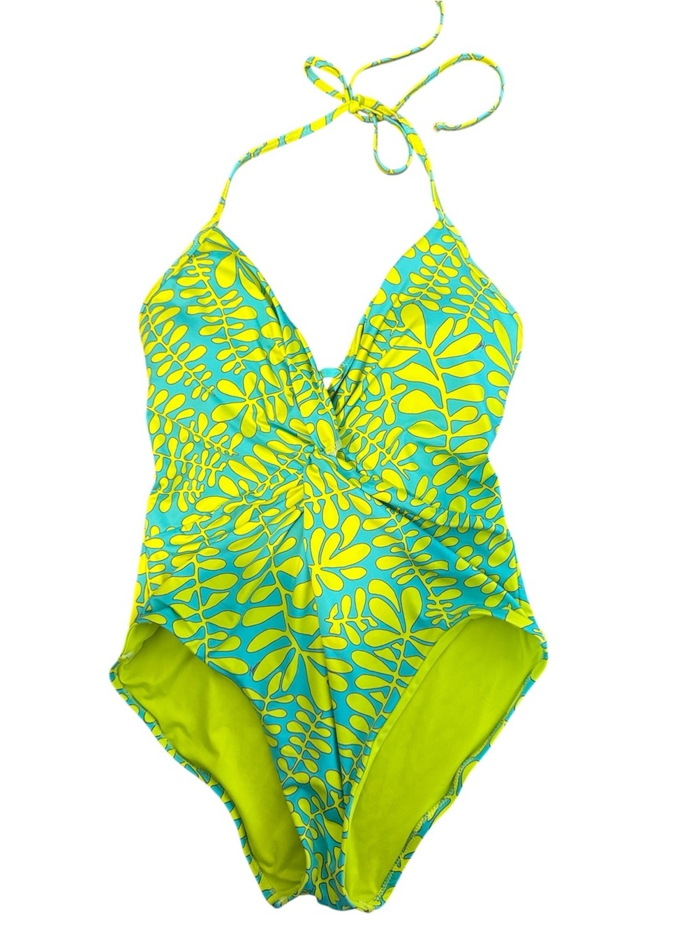 Trina Turk Trellis Twist Plunge One Piece - Picture 2 of 6